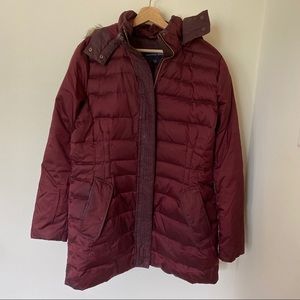 Land’s End Burgundy Parka – Large Tall